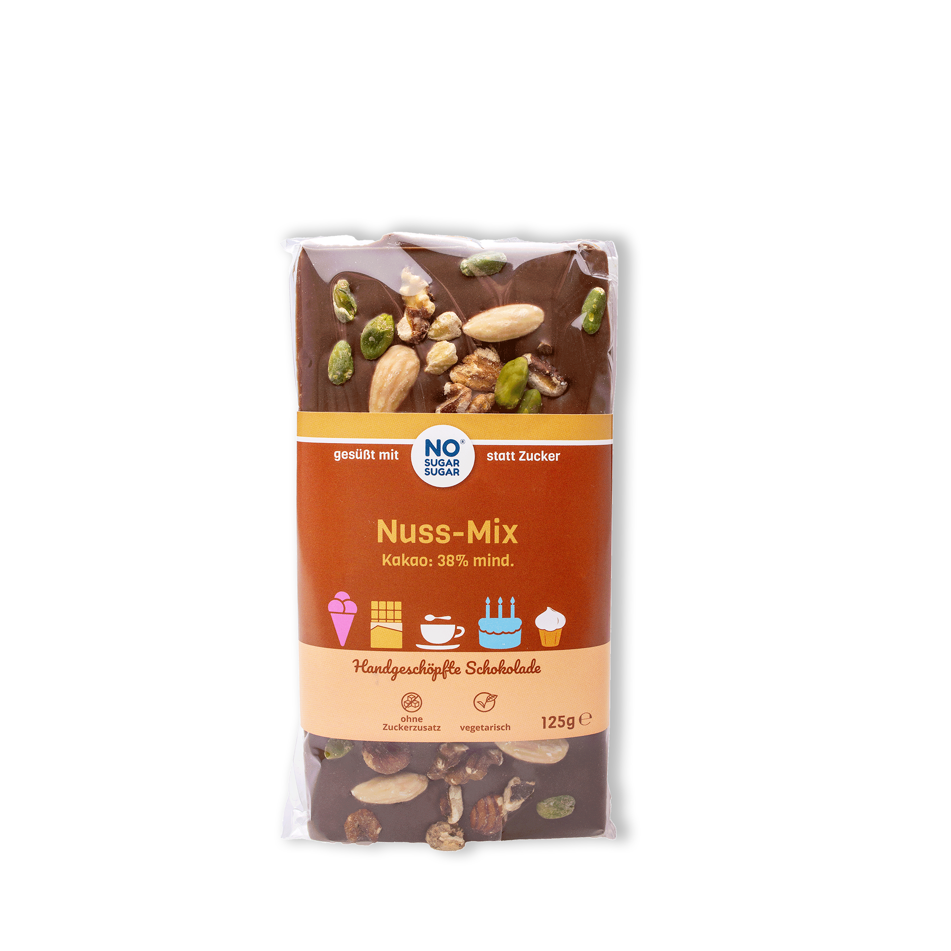 NO SUGAR SUGAR Schokolade Nuss-Mix 125g