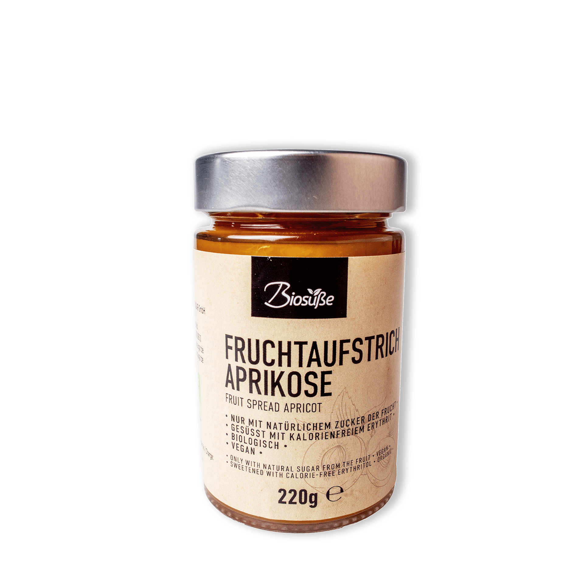 Biosüße Bio Fruchtaufstrich Aprikose 220g