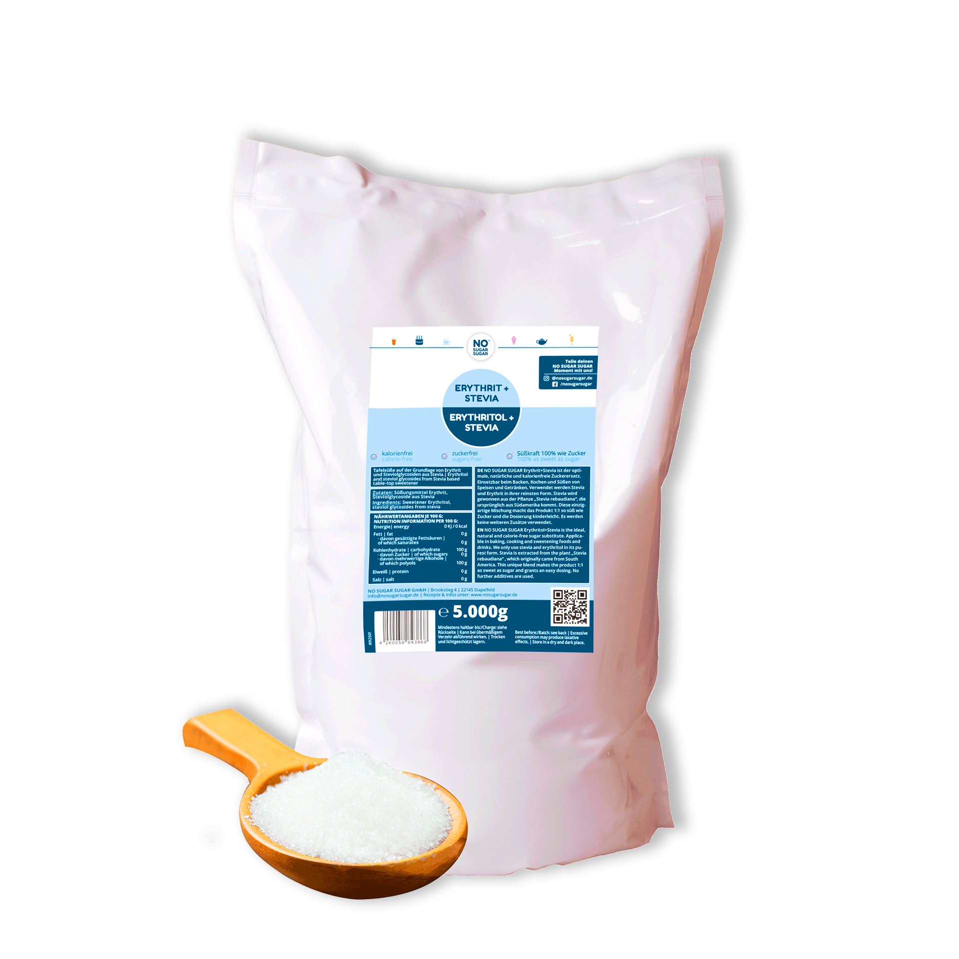 NO SUGAR SUGAR Erythrit+Stevia 5kg