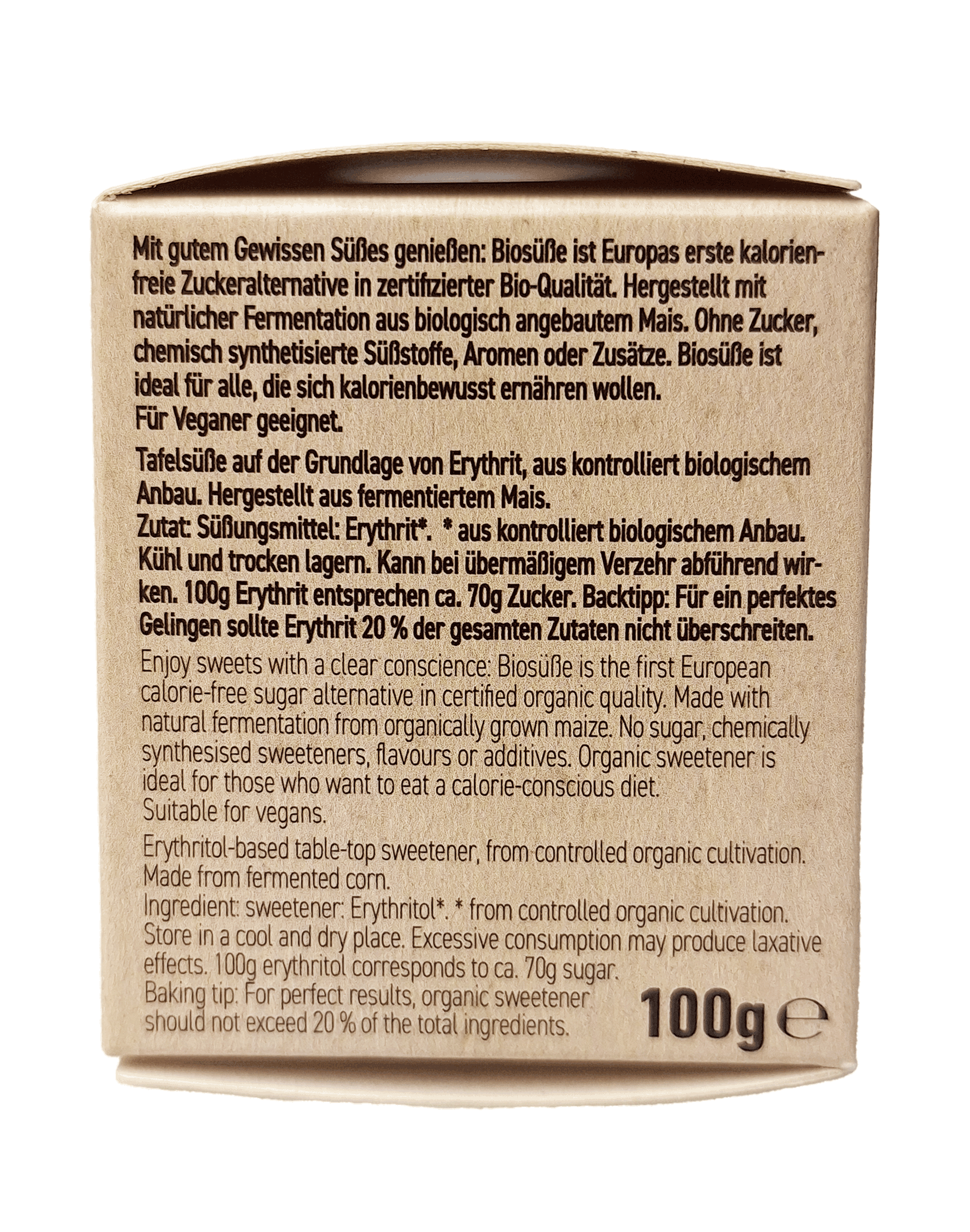 Biosüße Bio Erythrit Sticks 25x4g