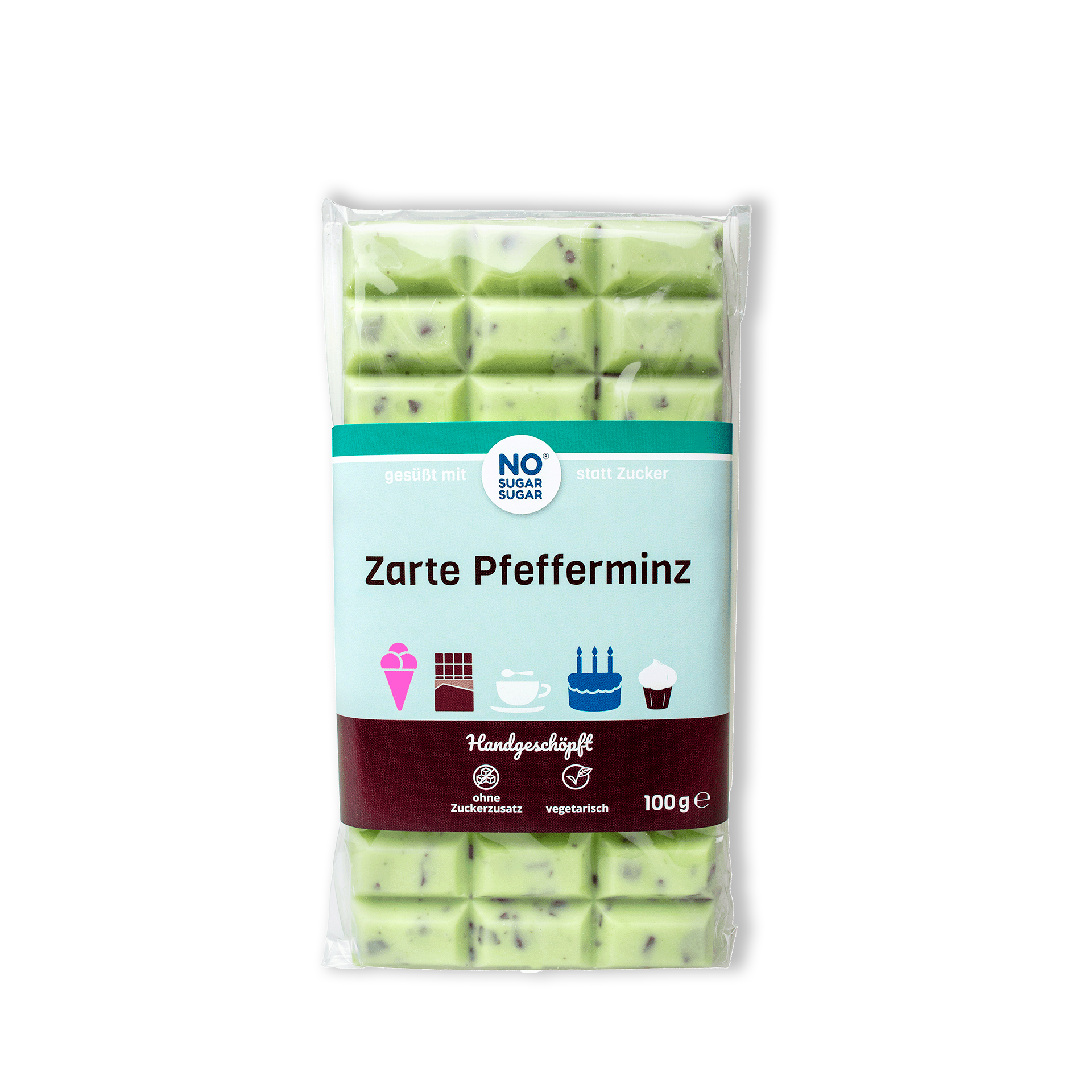 NO SUGAR SUGAR Schokolade Zarte Pfefferminz 100g
