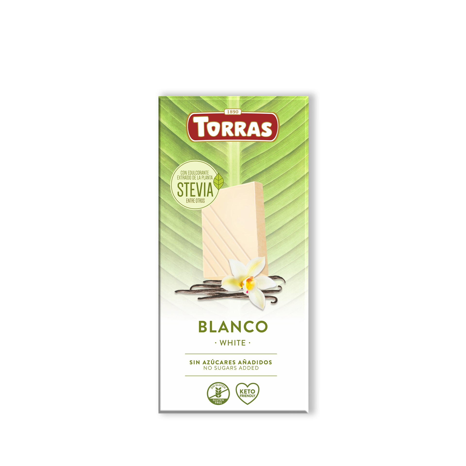 Torras Stevia Schokolade Weiß 100g