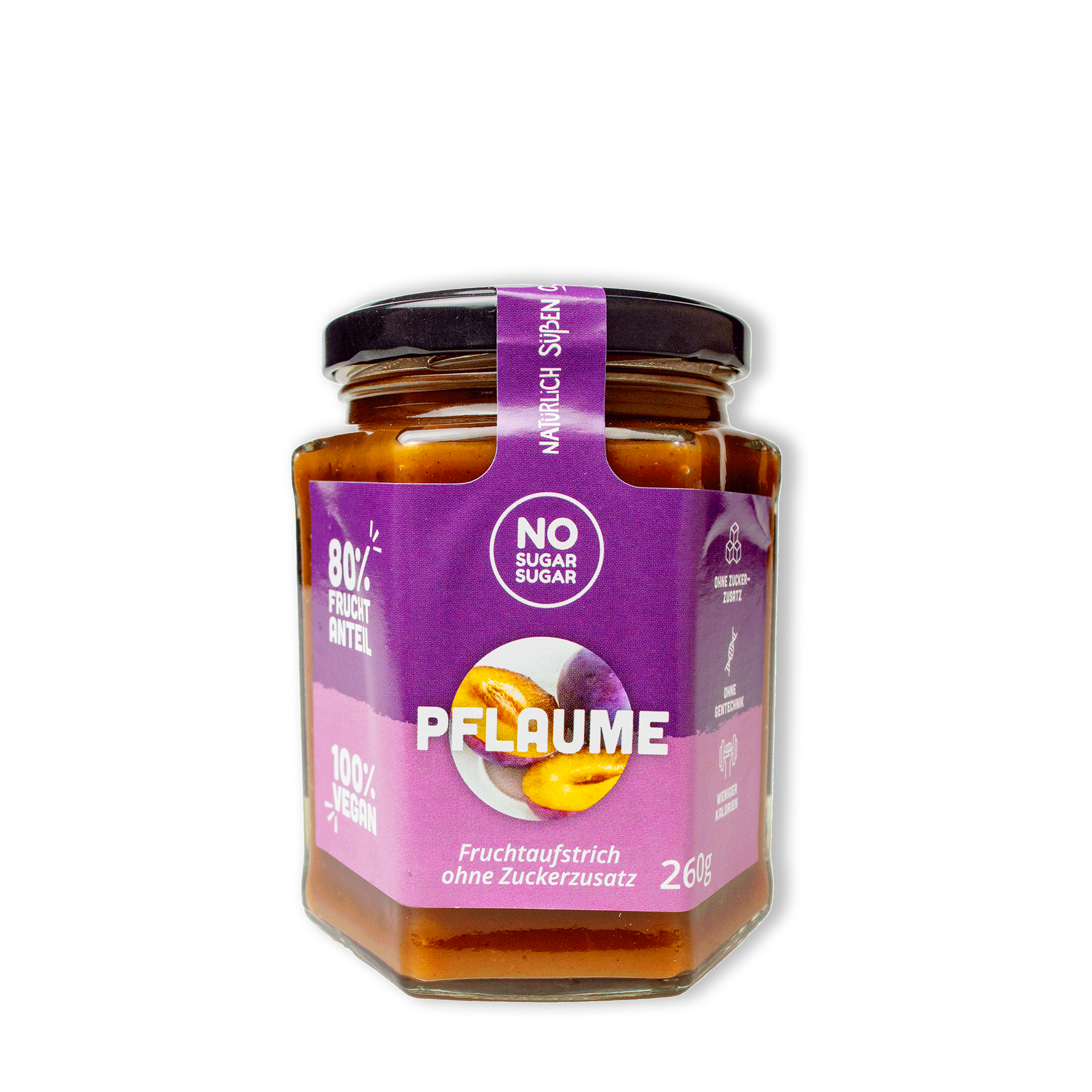 NO SUGAR SUGAR Fruchtaufstrich Pflaume 260g