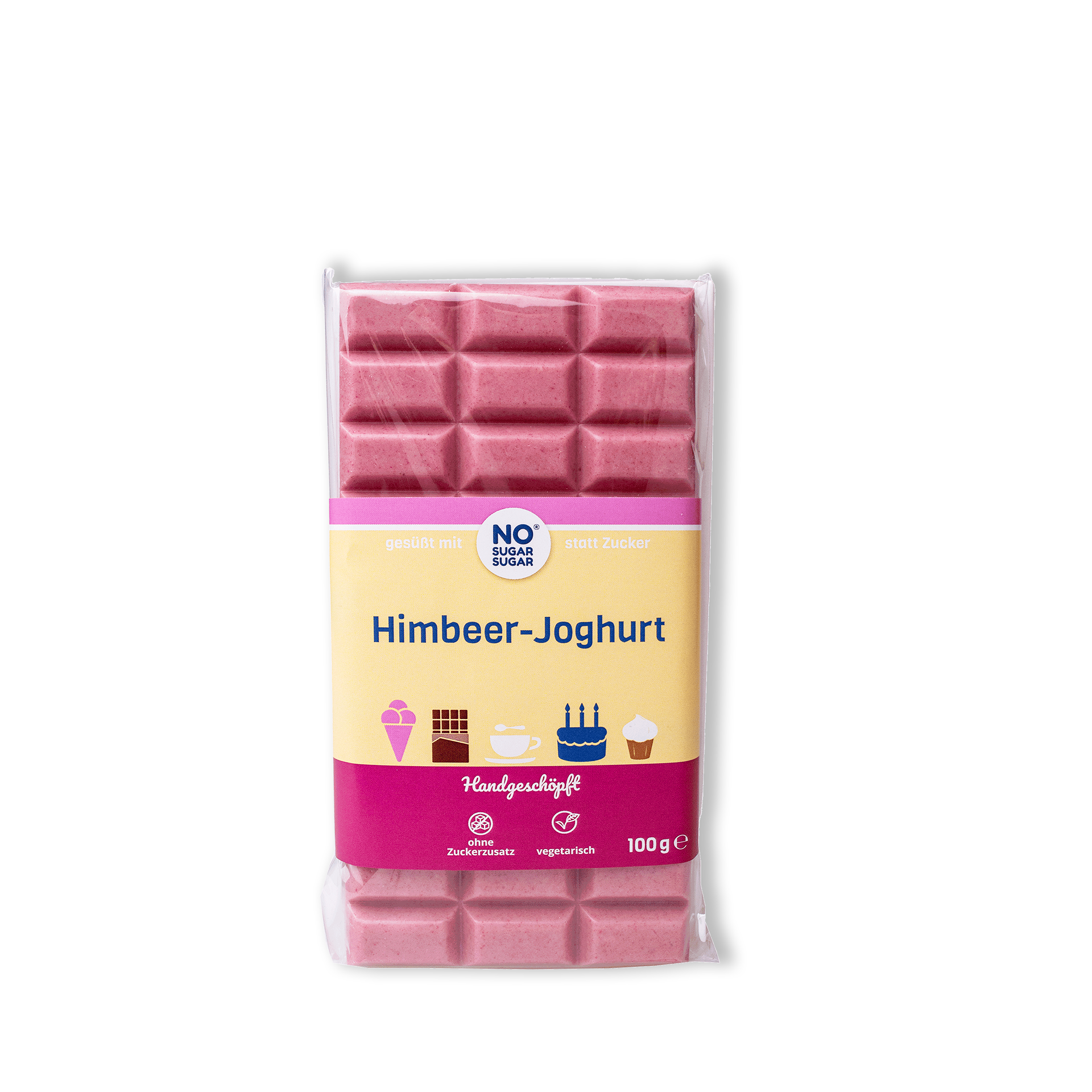 NO SUGAR SUGAR Schokolade Himbeer-Joghurt 100g
