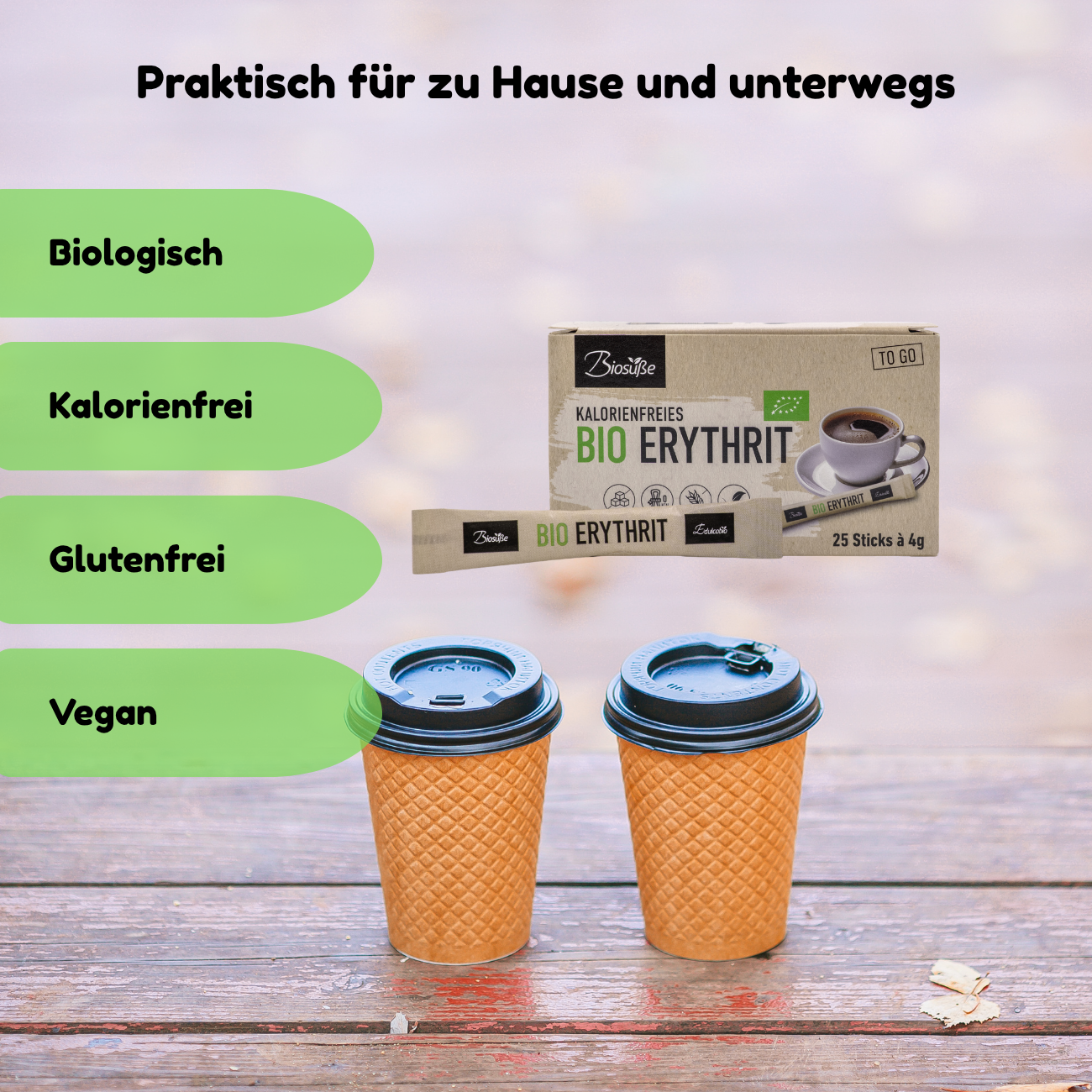 Biosüße Bio Erythrit Sticks 25x4g