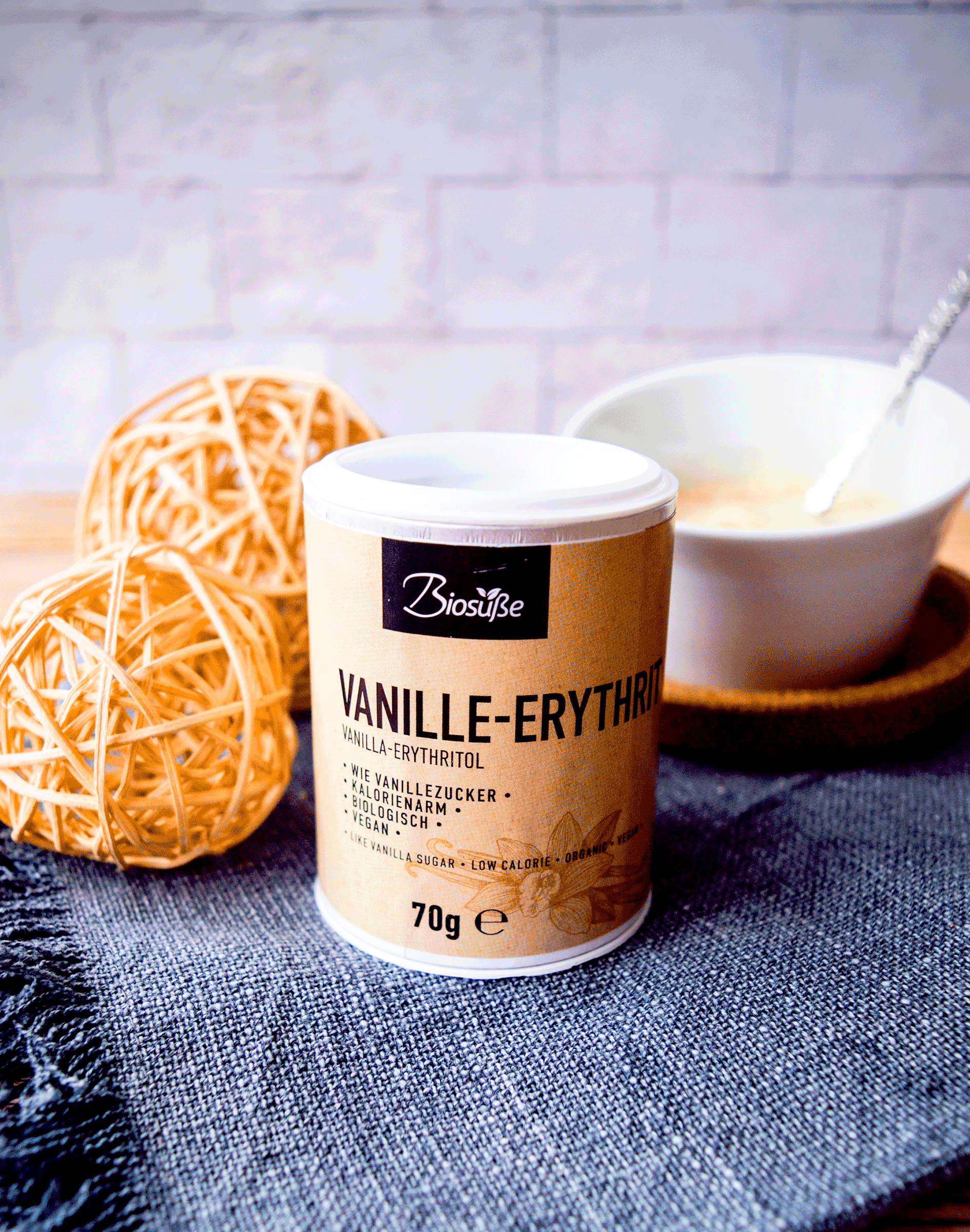 Biosüße Bio Erythrit Vanille 70g