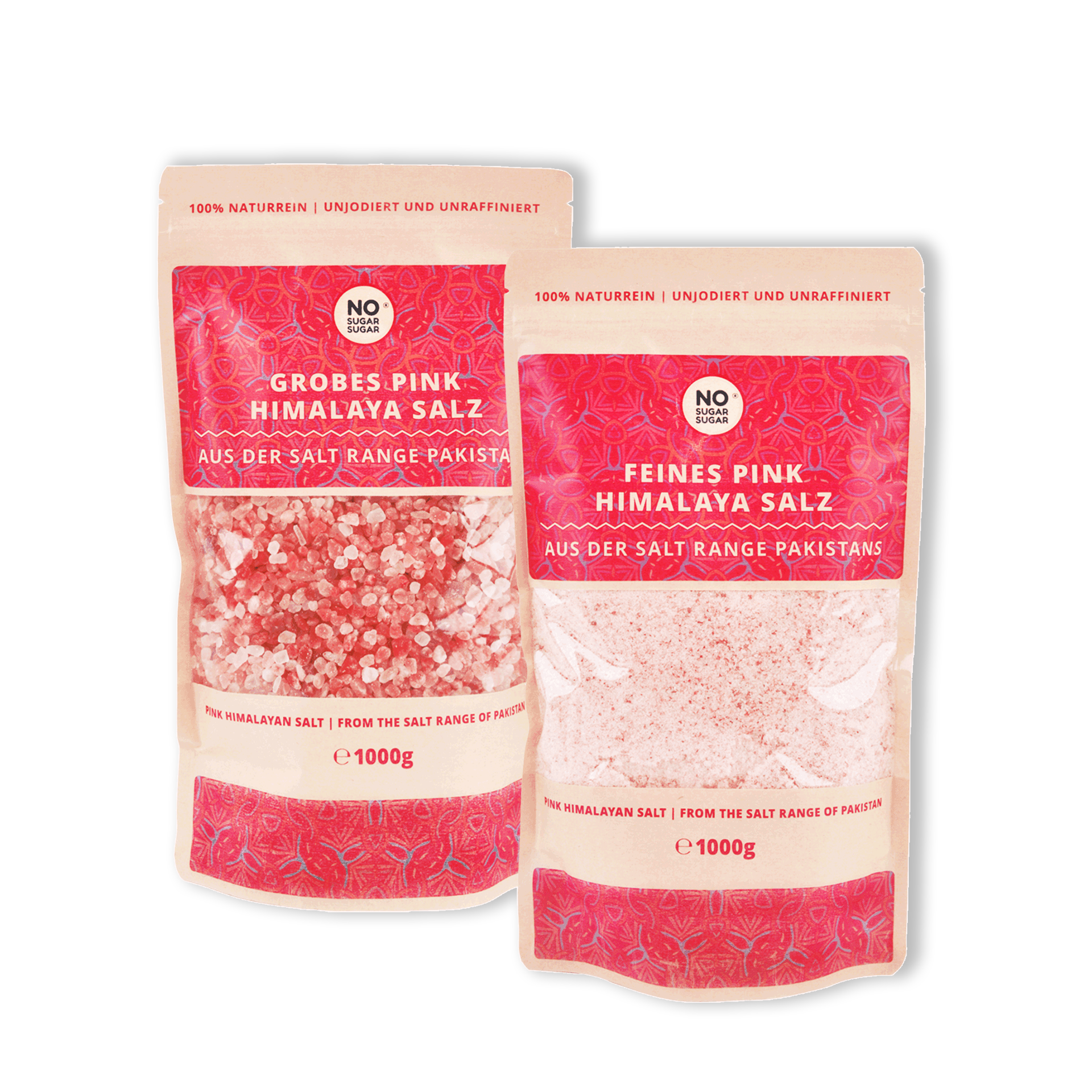 NO SUGAR SUGAR Pink Himalaya Salz Sparset grob & fein 2x1kg