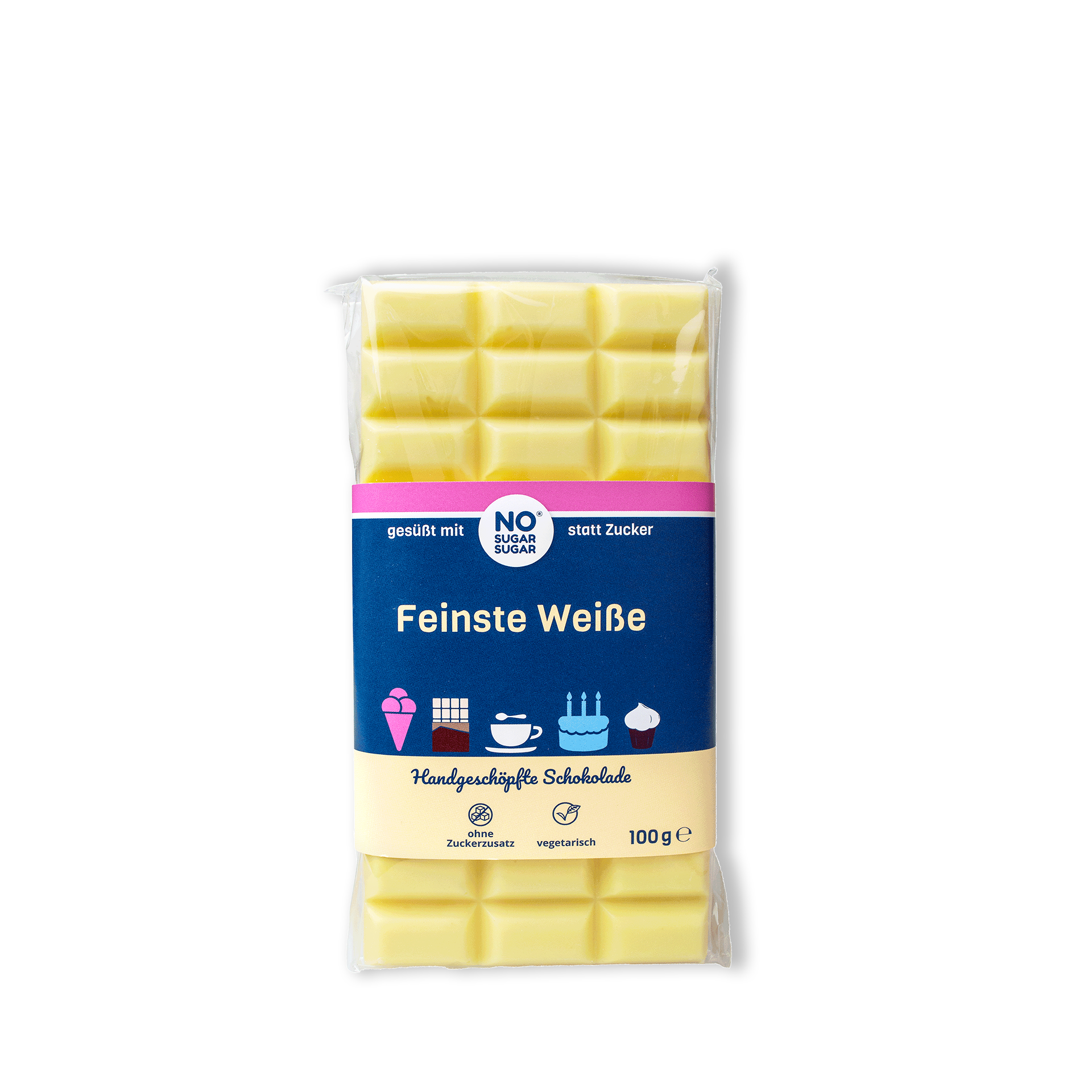 NO SUGAR SUGAR Schokolade Feinste Weiße 100g