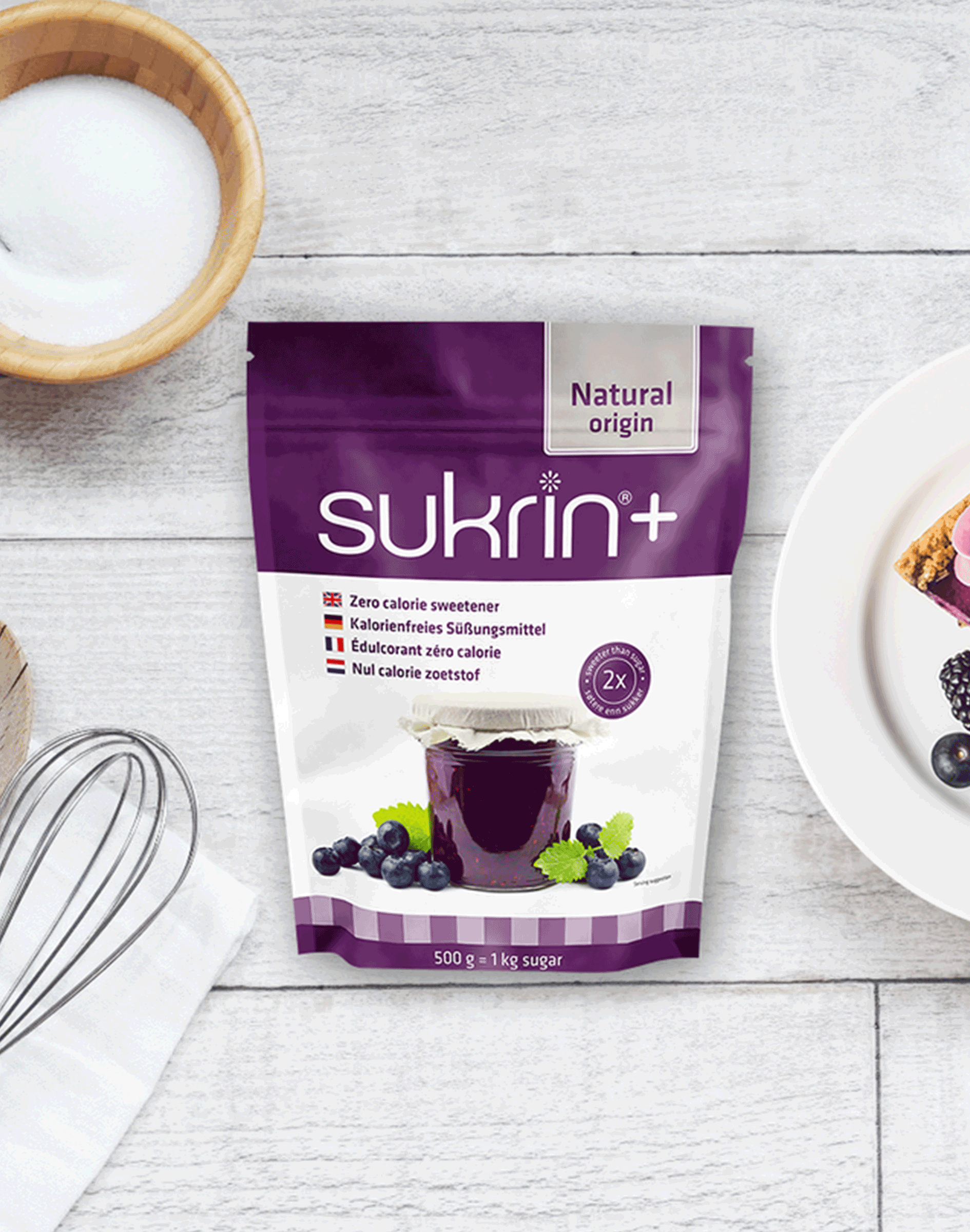 SUKRIN Plus Erythrit+Stevia 500g