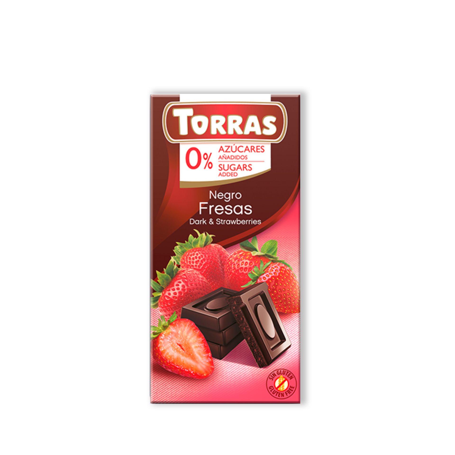 Torras Classic Schokolade Dunkel Erdbeeren 75g