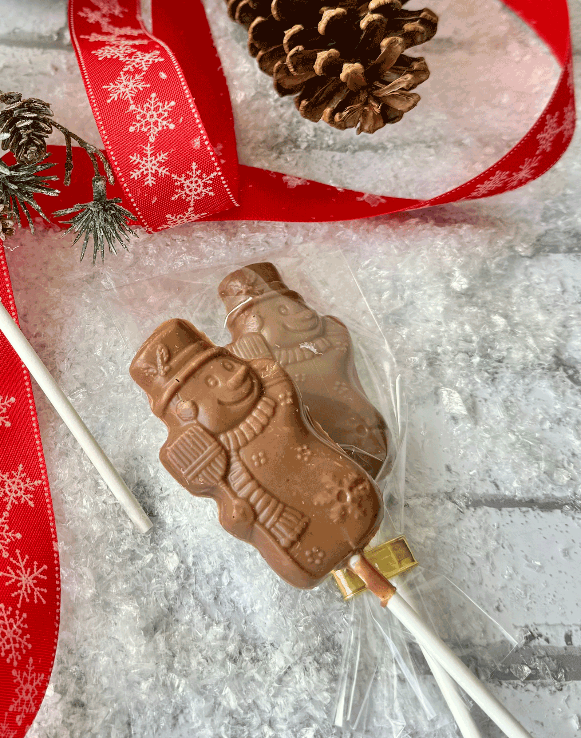 NO SUGAR SUGAR Schokoladen Lolli Schneemann Vollmilch 10g