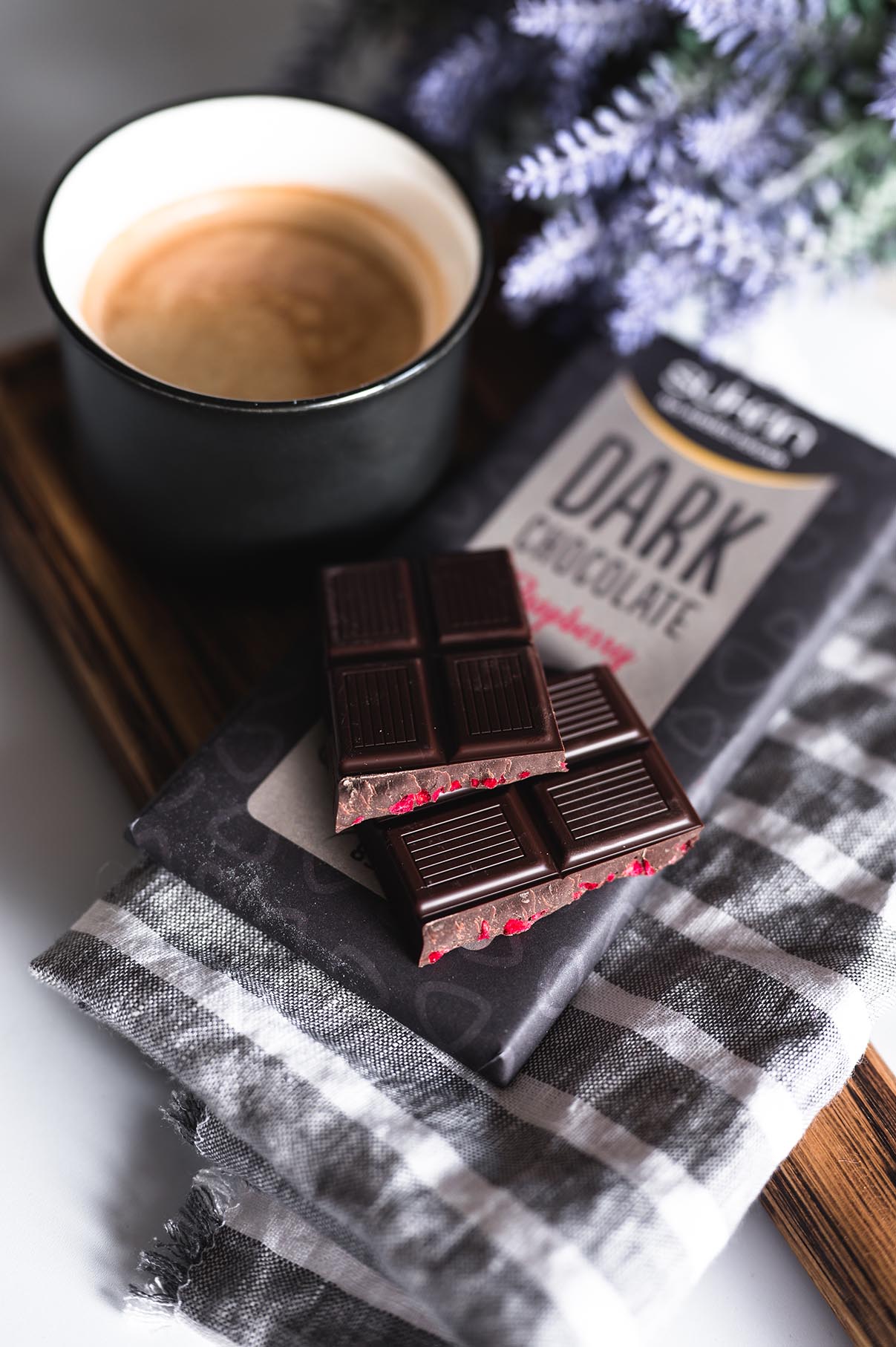 SUKRIN Schokolade Dunkel mit Himbeere 85g