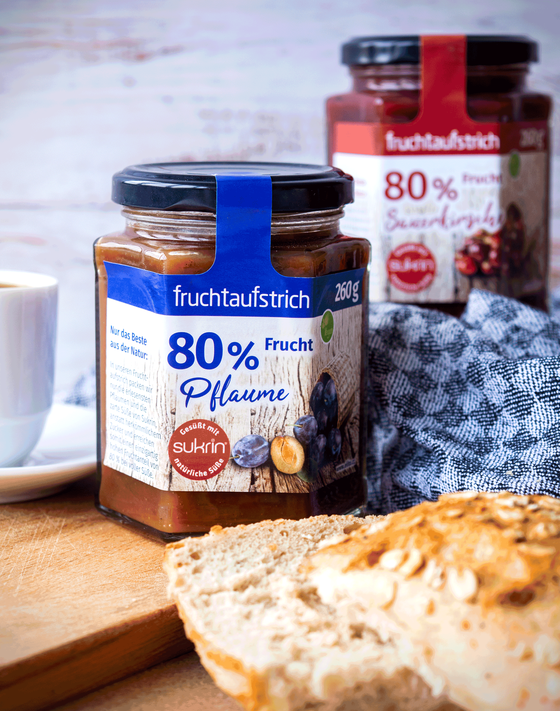 SUKRIN Fruchtaufstrich Pflaume 260g