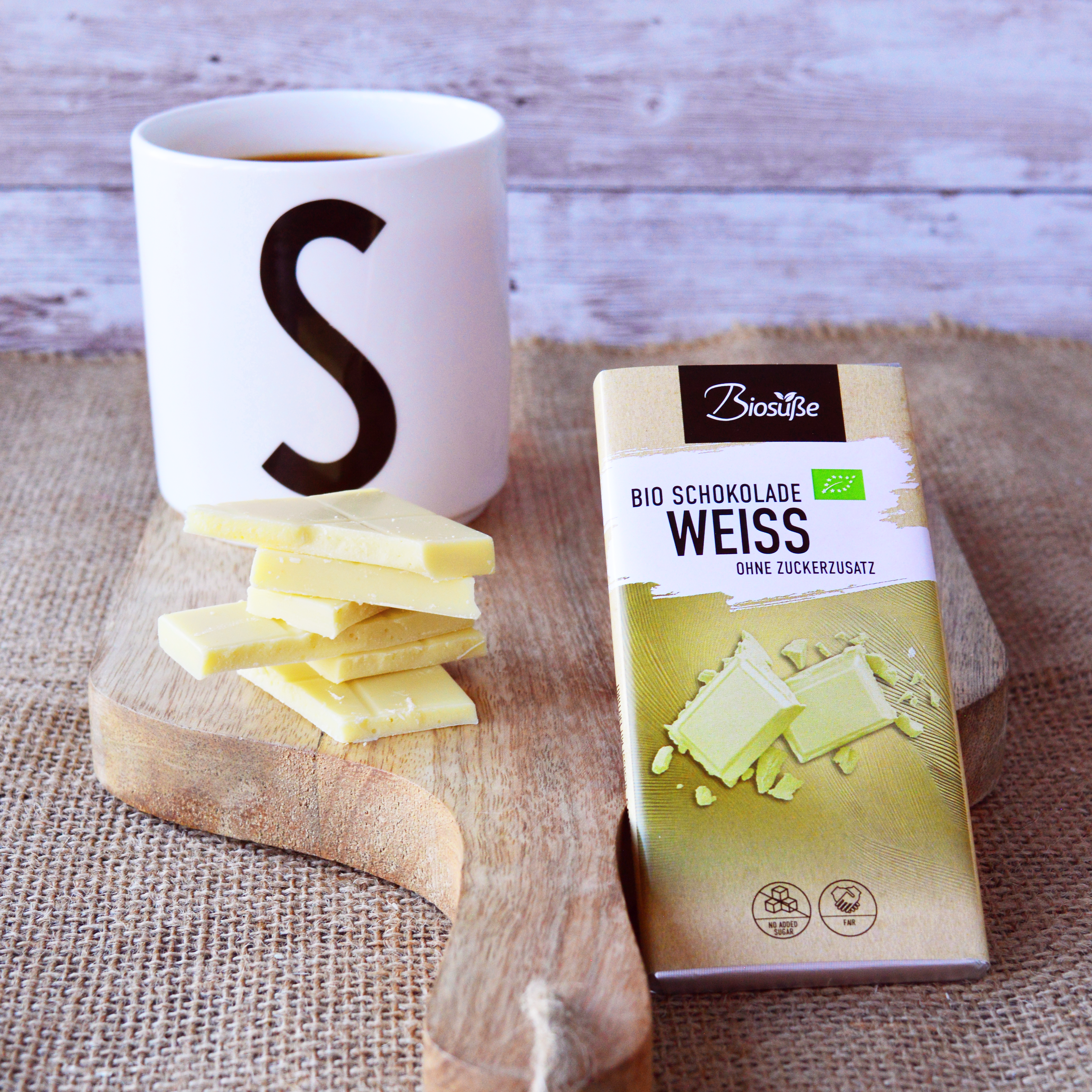 Biosüße Bio Schokolade Weiß 40g