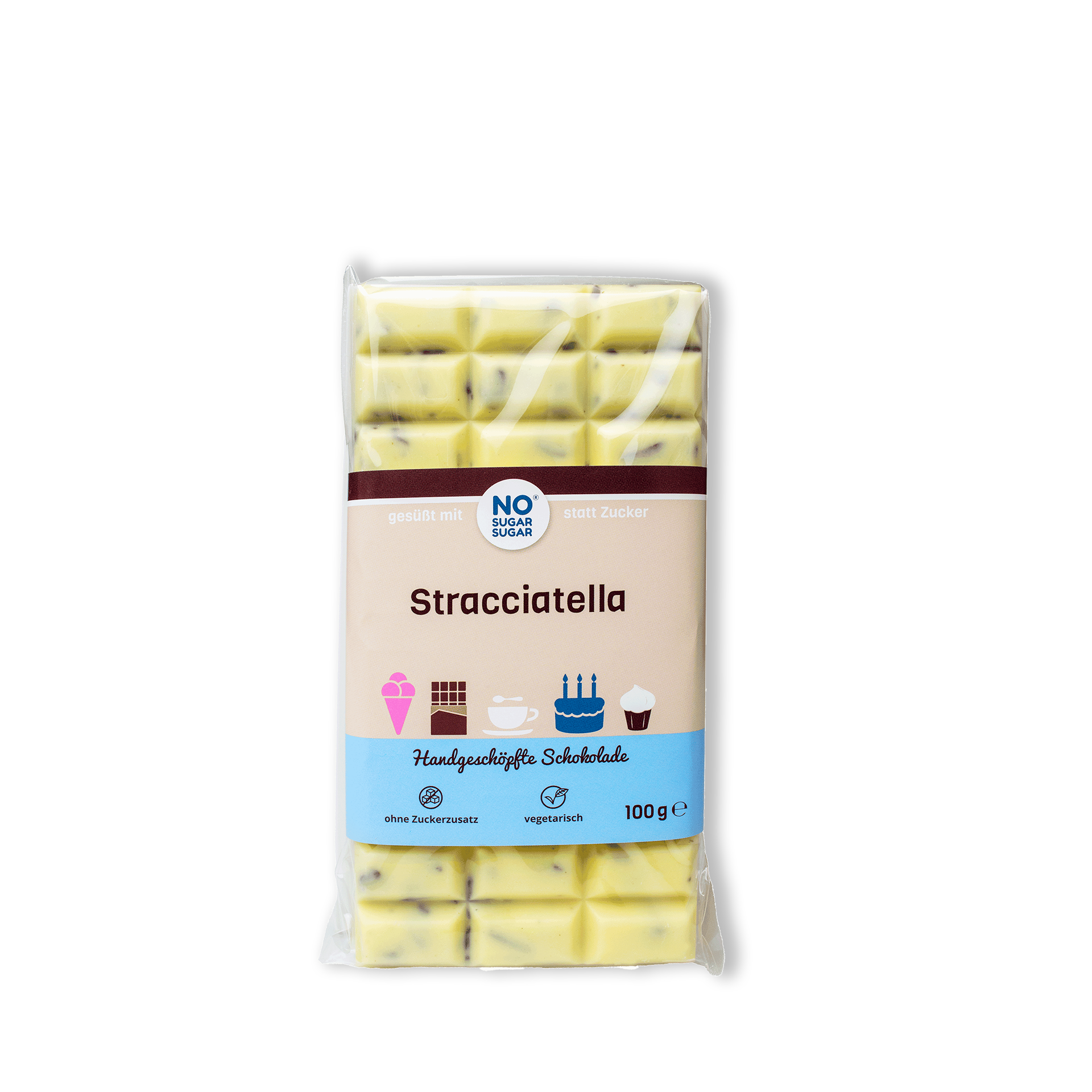 NO SUGAR SUGAR Schokolade Stracciatella 100g
