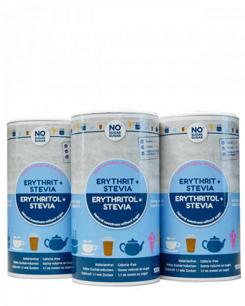 3 x Erythrit+Stevia, 1 kg