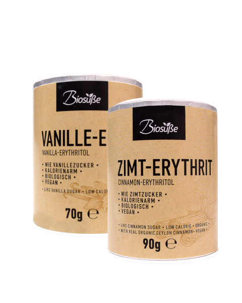 Aktionsbundle Biosüße Vanille und Zimt Erythrit
