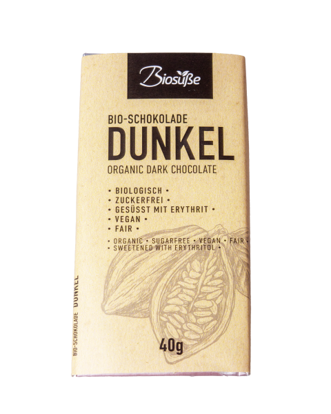 Biosüße Bio-Schokolade Dunkel 40g