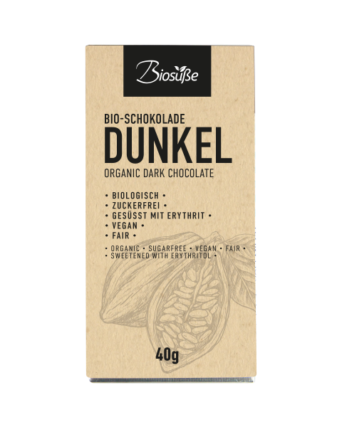 Biosüße Bio-Schokolade Dunkel 40g