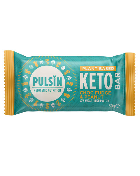 Pulsin Keto Bar Choc Fudge &amp; Peanut Riegel 50g