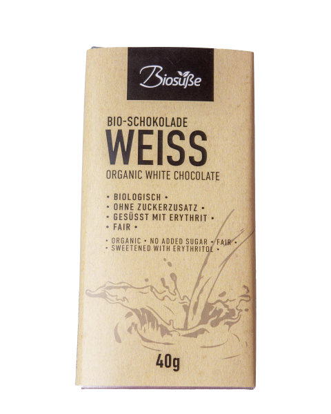 Biosüße Bio-Schokolade Weiß 40g