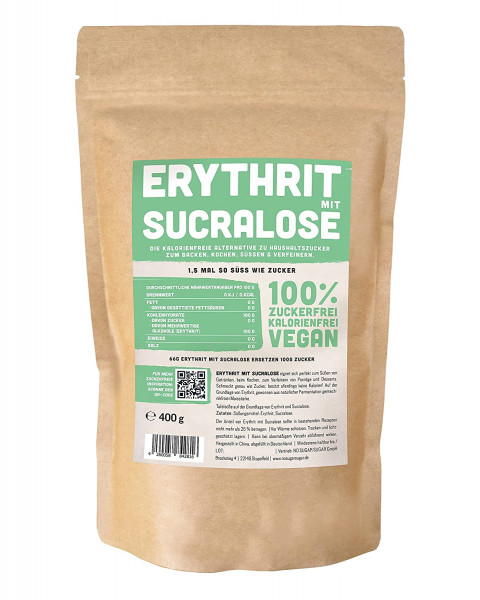 Erythrit+Sucralose, 400g Doypack