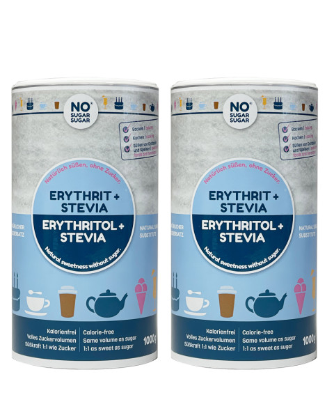 2 x Erythrit+Stevia, 1 kg