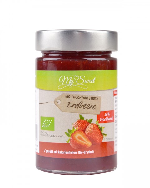My Sweet Organic Fruit Spread Strawberry, 225g