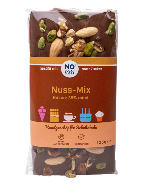NO SUGAR SUGAR Nuss-Mix Schokolade 125g
