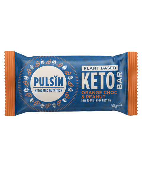 Pulsin Keto Bar Orange Choc & Peanut Riegel 50g