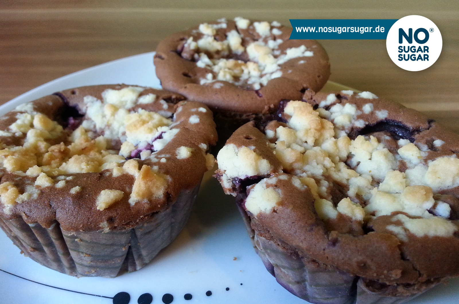 Schoko-Blaubeer-Muffins | Muffins &amp; Cupcakes | Rezepte | NO SUGAR SUGAR