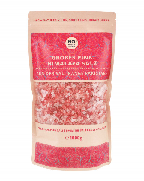 Pink Himalaya Salz, grobe Körnung, 1 kg