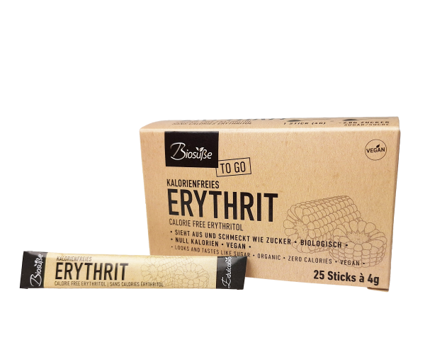 Biosüße Sticks to go Bio-Erythrit 25 × 4g